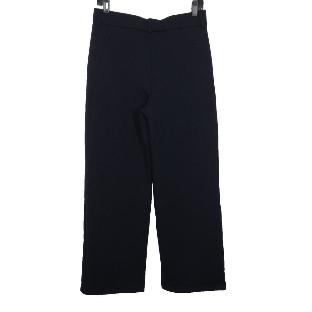 OGL FuzzLuxe Soft Cozy Wool Blend Straight Leg Pull On Pants Navy PETITE  XS - Picture 9 of 9